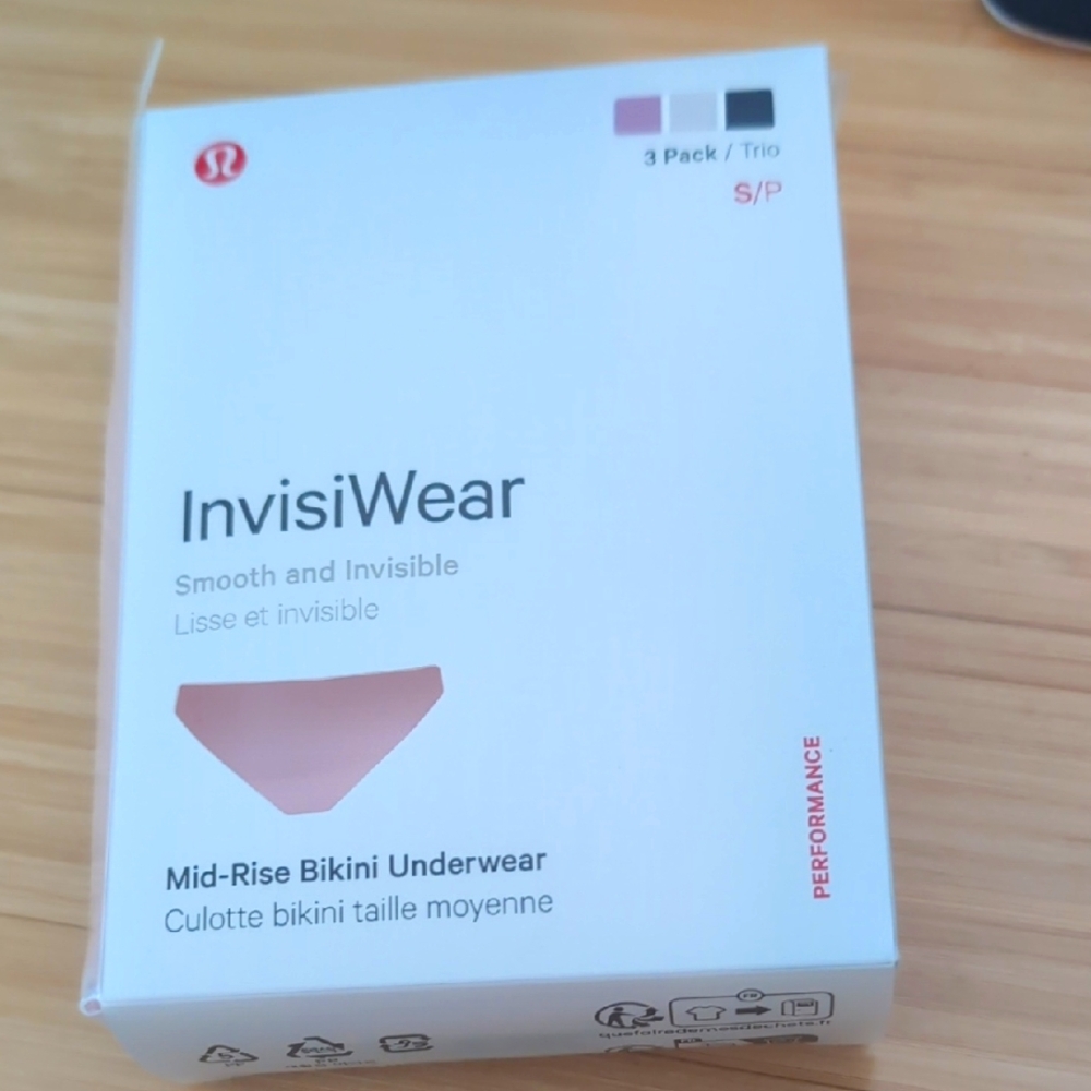 Lululemon InvisiWear Mid-Rise Bikini Underwear TWO PAIRS